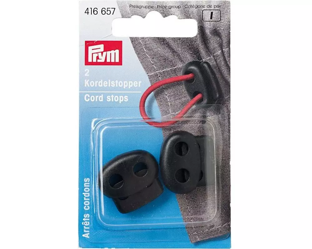 Prym Kordelstopper 2-Loch Schwarz