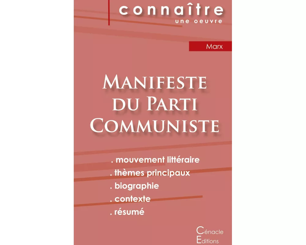 Fiche de lecture Manifeste du Parti Communiste de Karl Marx (analyse philosophique de référence et résumé complet)
