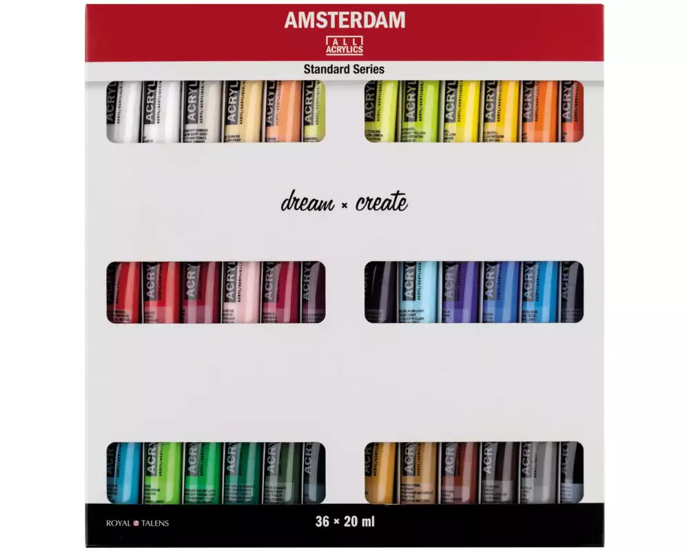 Amsterdam Acrylfarbe Standard Serie Set 36 x 20 ml