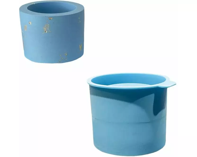 Jesmonite Giessform Becher rund, Ø 8.3 cm, Blau
