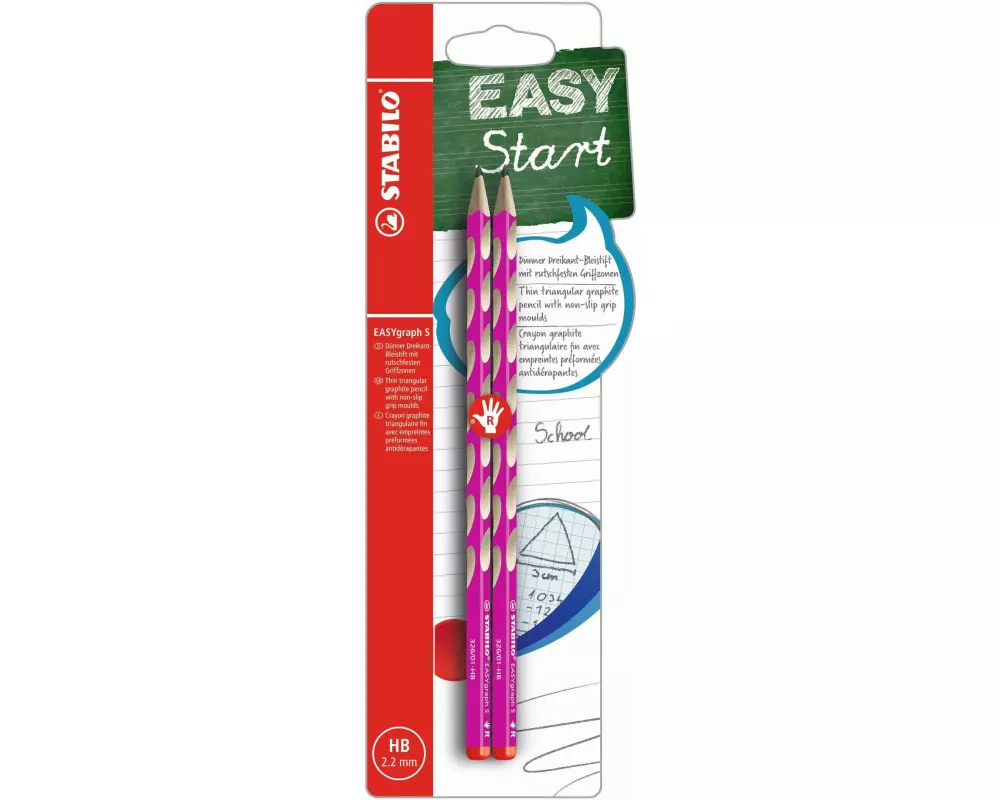STABILO Bleistift EASYgraph S für Rechtshänder, Pink