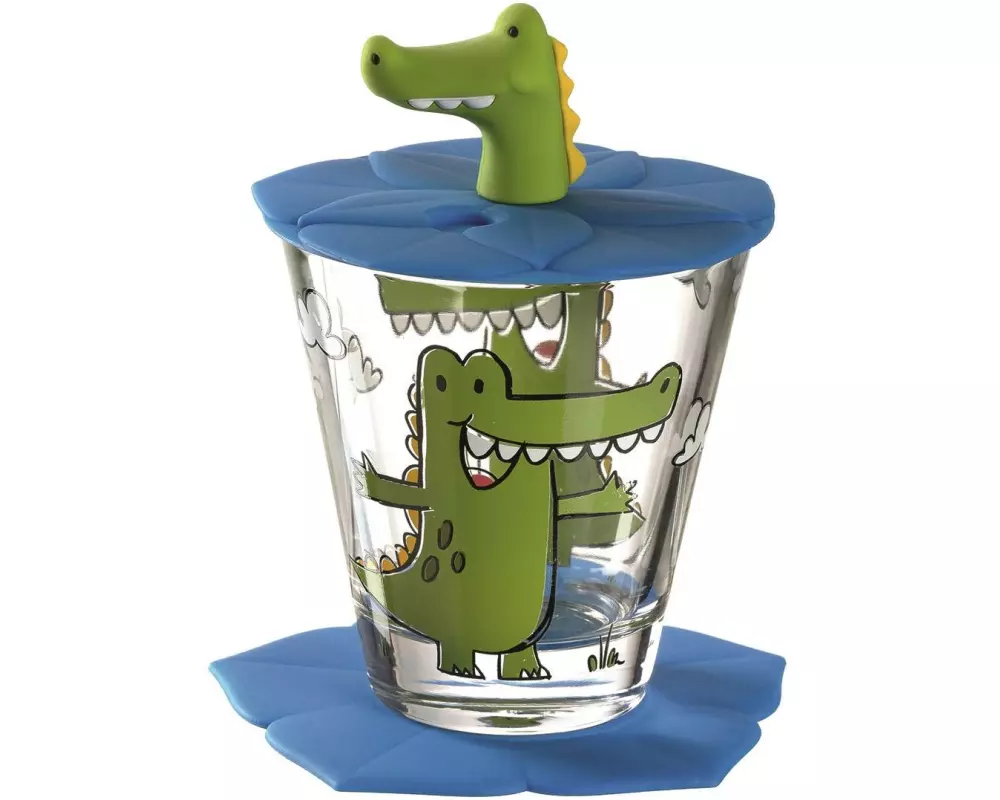 Leonardo Kindertrinkglas Bambini 3-teilig, Krokodil