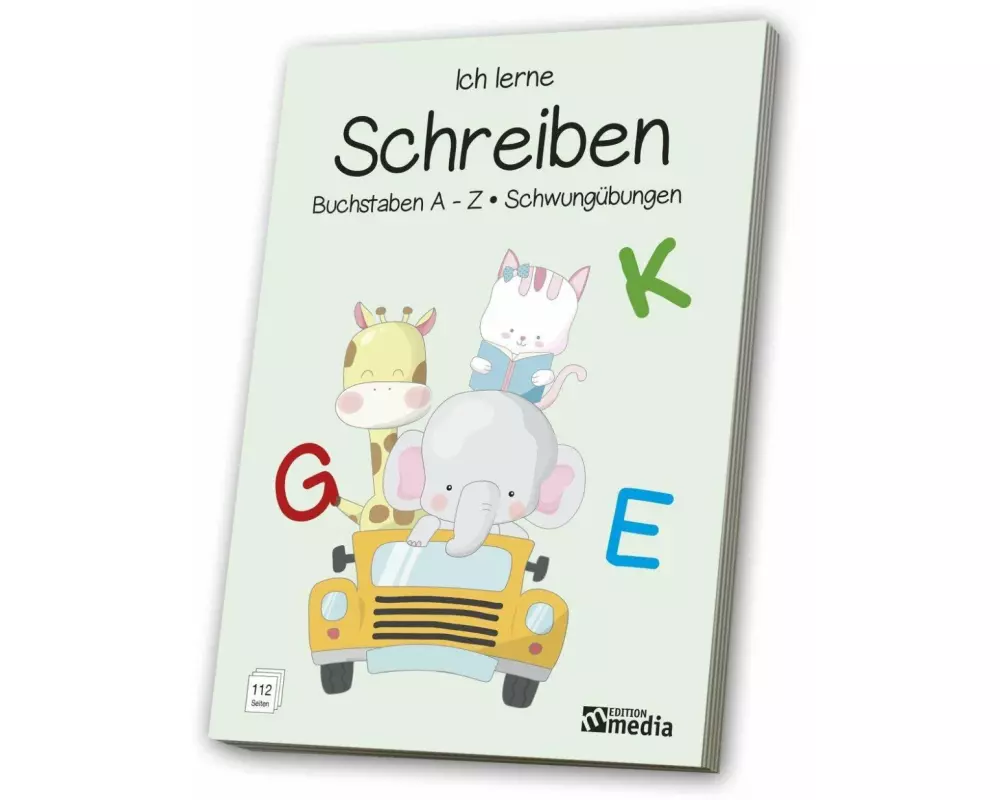 Schreib- und Rechenheft: Schwungübungen & Buchstaben A-Z
