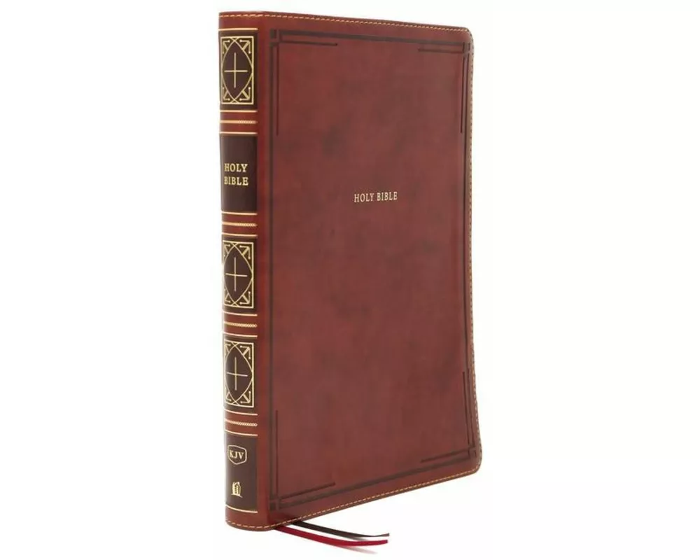KJV Holy Bible: Giant Print Thinline Bible, Brown Leathersoft, Red Letter, Comfort Print: King James Version