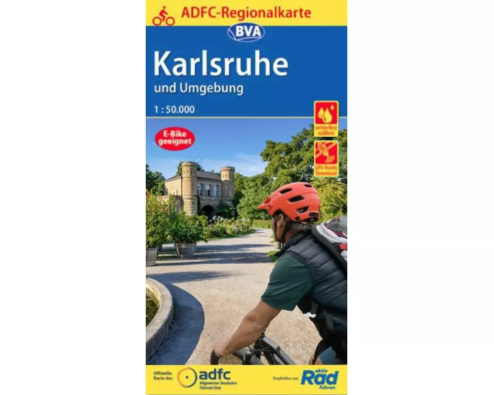 BVA ADFC Regionalkarte Karlsruhe und Umgebung 1:50.000