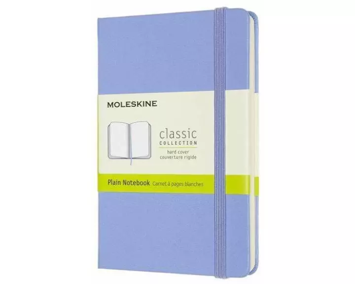 Moleskine Notizbuch Pocket/A6, Blanko, Fester Einband, Hortensien Blau