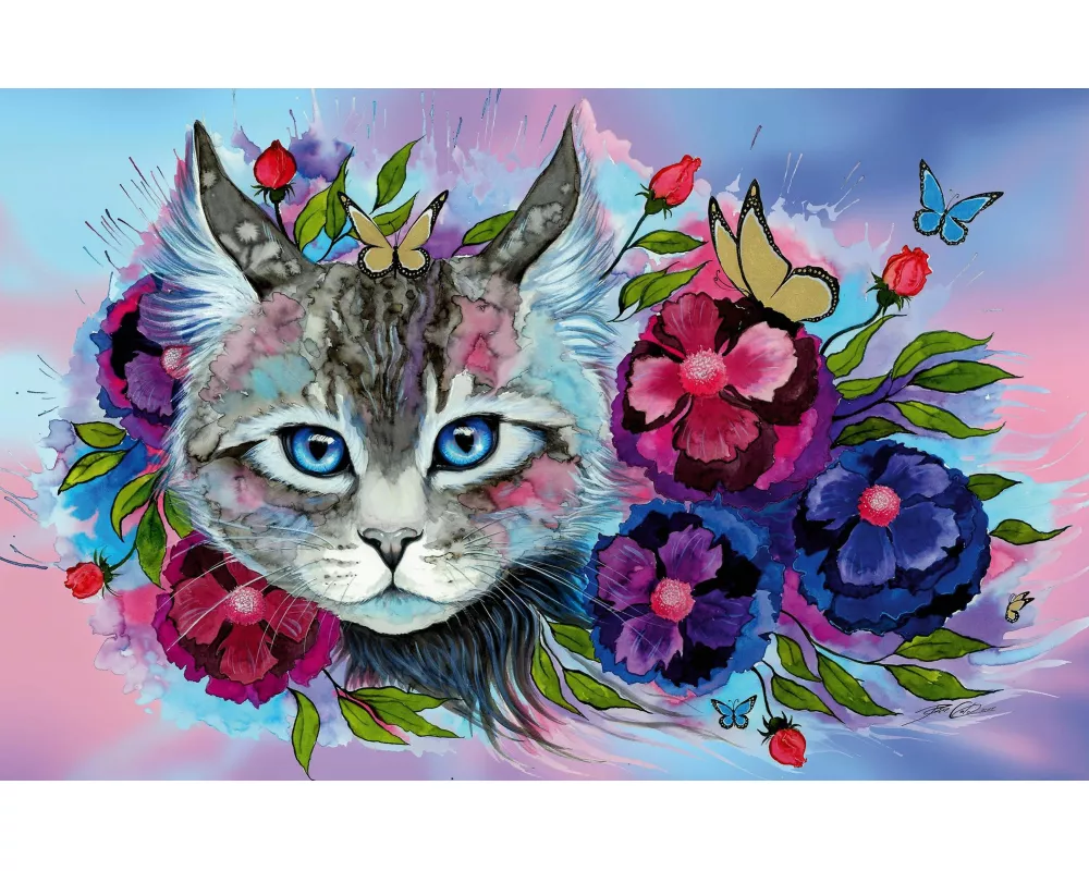 Erwachsenenpuzzle 200 Teile - Katzenauge