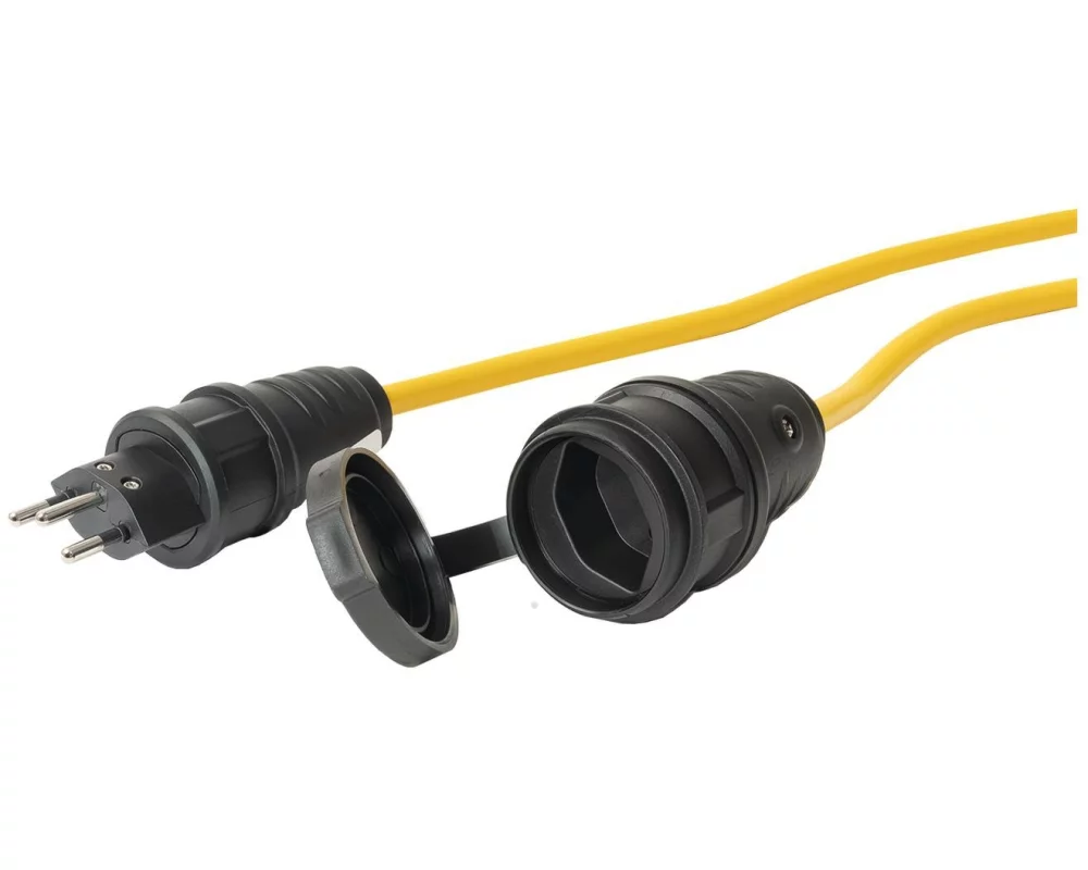STEFFEN Verlängerungskabel Bauflex T12 - T13, Gelb 5 m