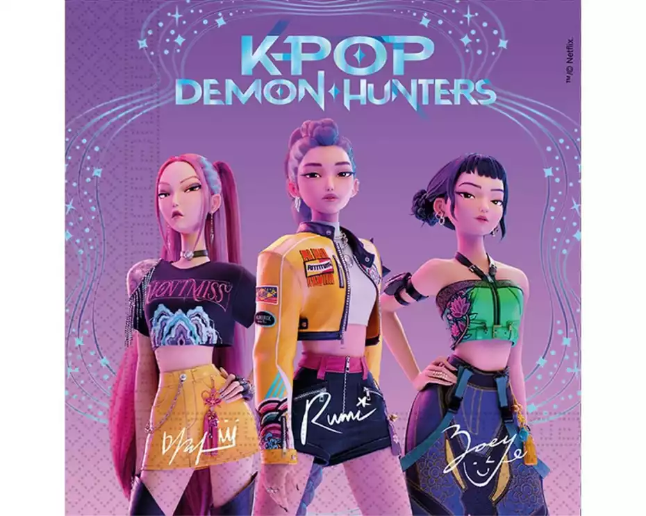 We fiesta Party Servietten K-Pop Demon 33 x 33 cm, 20 Stück, Lila