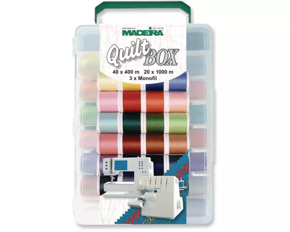 Madeira Näh-, Quilt und Overlockgarn Aerofil Koffer Mehrfarbig