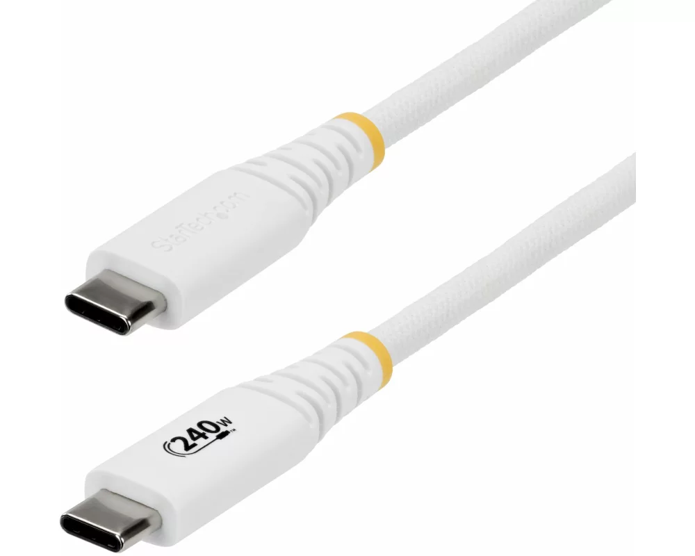 StarTech.com S2CEPR1MW-USB-CABLE USB Kabel USB 2.0 1 m USB C 0,48 Gbit/s 240 W Weiß