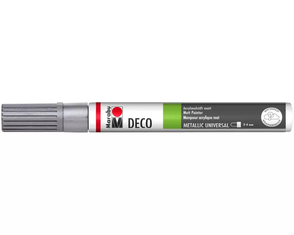 Marabu Acrylmarker Deco Painter, 2 - 4 mm, Silber