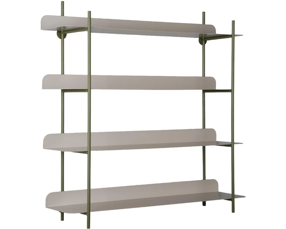 present time Wandregal Reina Cuatro, Luxury green / Warm grey