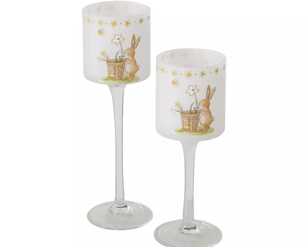 Boltze Windlicht Charmy 2-teilig, Glas