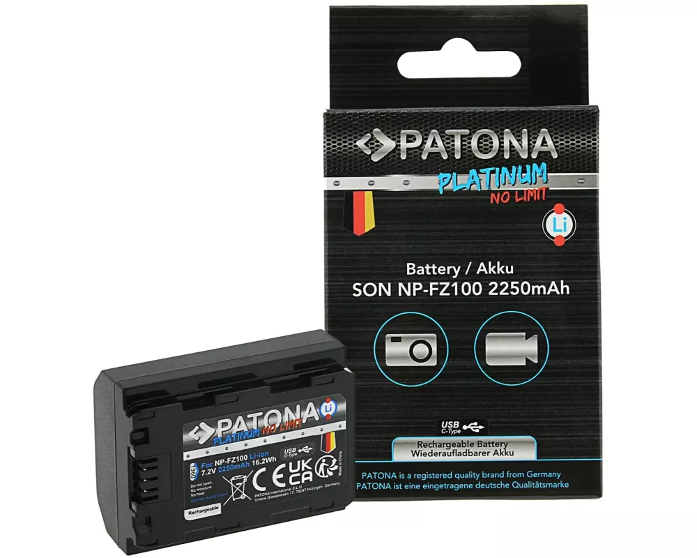 Patona Digitalkamera-Akku Platinum Akku für Sony NP-FZ100 A7 III