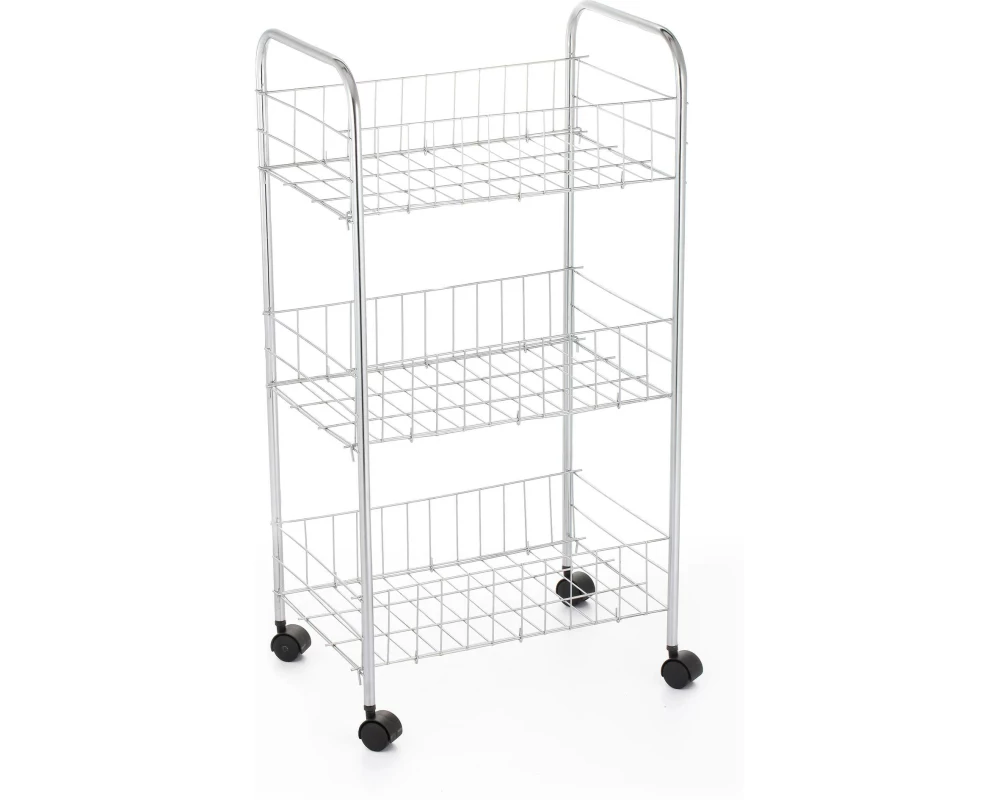 MSV Küchenwagen 26.5 x 68 x 37 cm, Silber