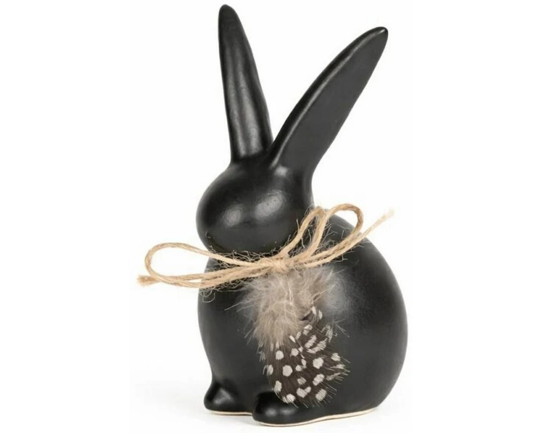 CHALET Aufsteller Hase Tinte S 8 x 6 x 12 cm, Schwarz