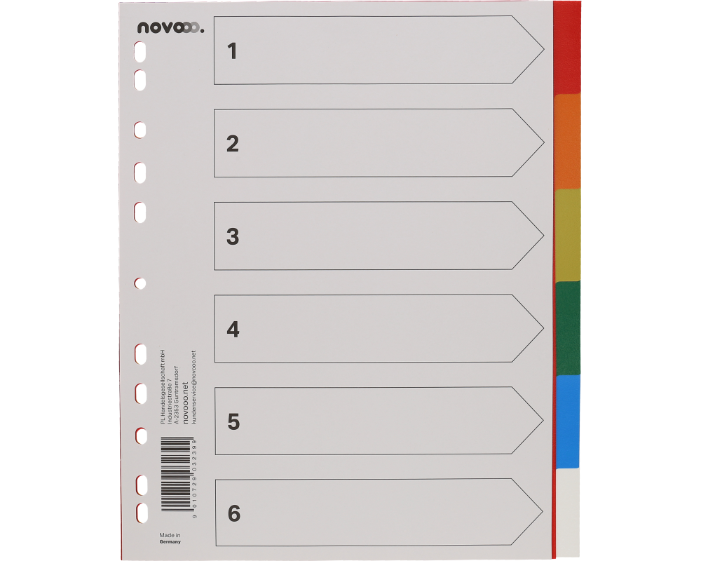 NOVOOO Register PP A4+ 40989 multicolor 6-teilig