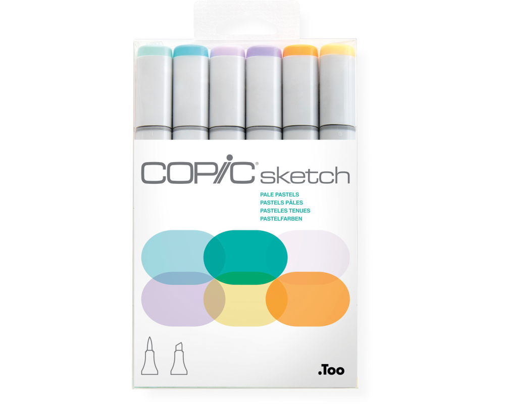 COPIC Marker Sketch 21075667 Set Pale Pastels, 6 Stück