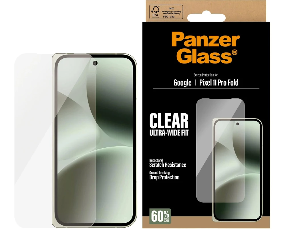Panzerglass Clear Glass (Sub-Screen) für Pixel 11 Pro Fold