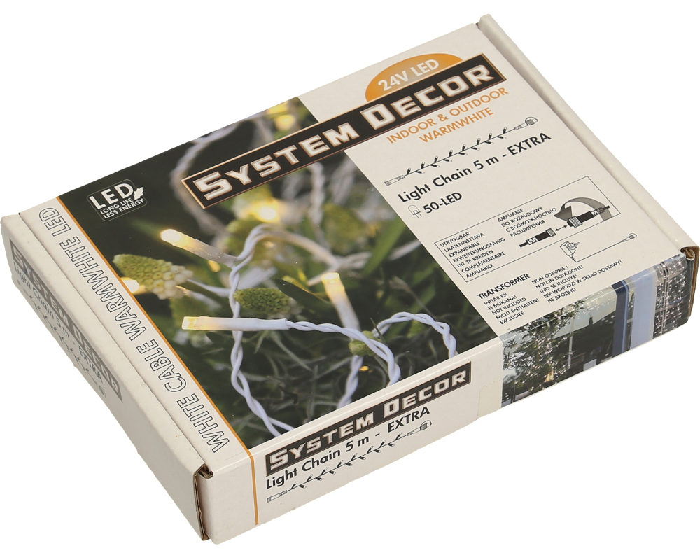 STAR TRADING System Decor Lichterkette 5m 12.495-28 Extra, weiss