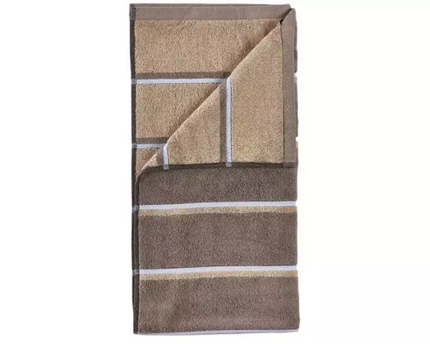 Zone Denmark Handtuch 50 x 100 cm Taupe/Camel/Himmelblau
