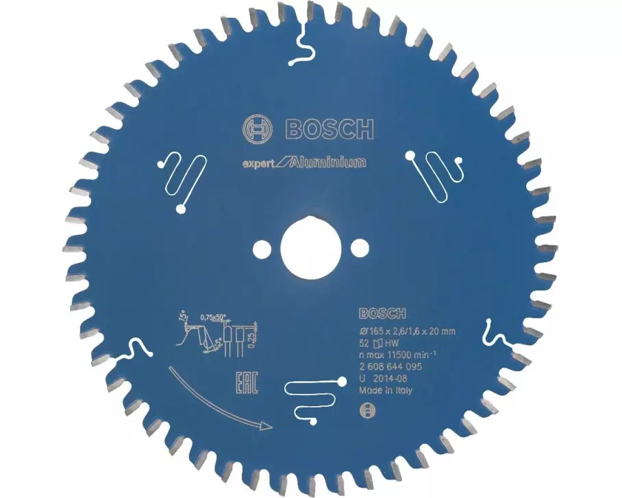 Bosch Professional Kreissägeblatt 165 x 20 x 2.6 mm Expert für Aluminium