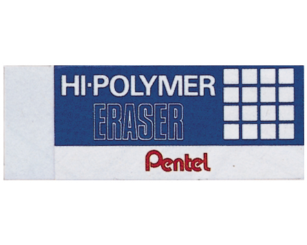 PENTEL Radierer Hi-Polymer ZEH10ST weiss 65x24,5x12,5mm