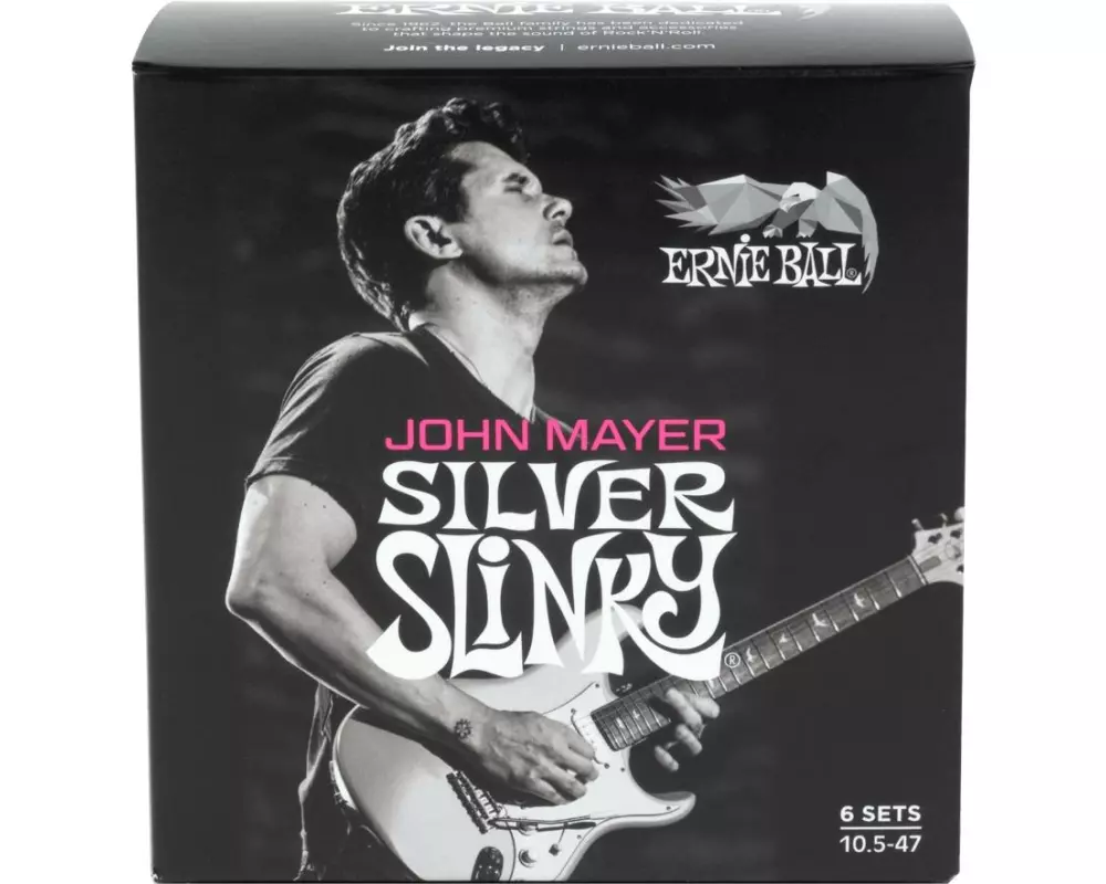 Ernie Ball John Mayer Silver Slinky E-Gitarrensaiten 6er-Pack
