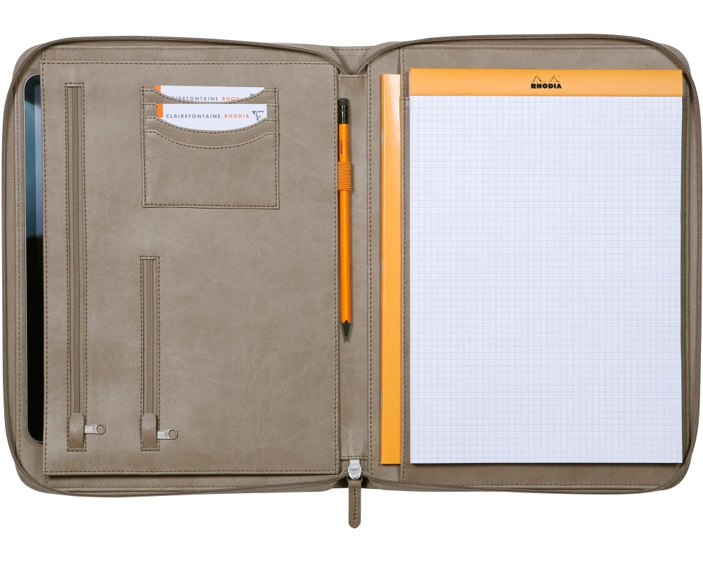 RHODIA Konferenzmappe A4 168117C taupe