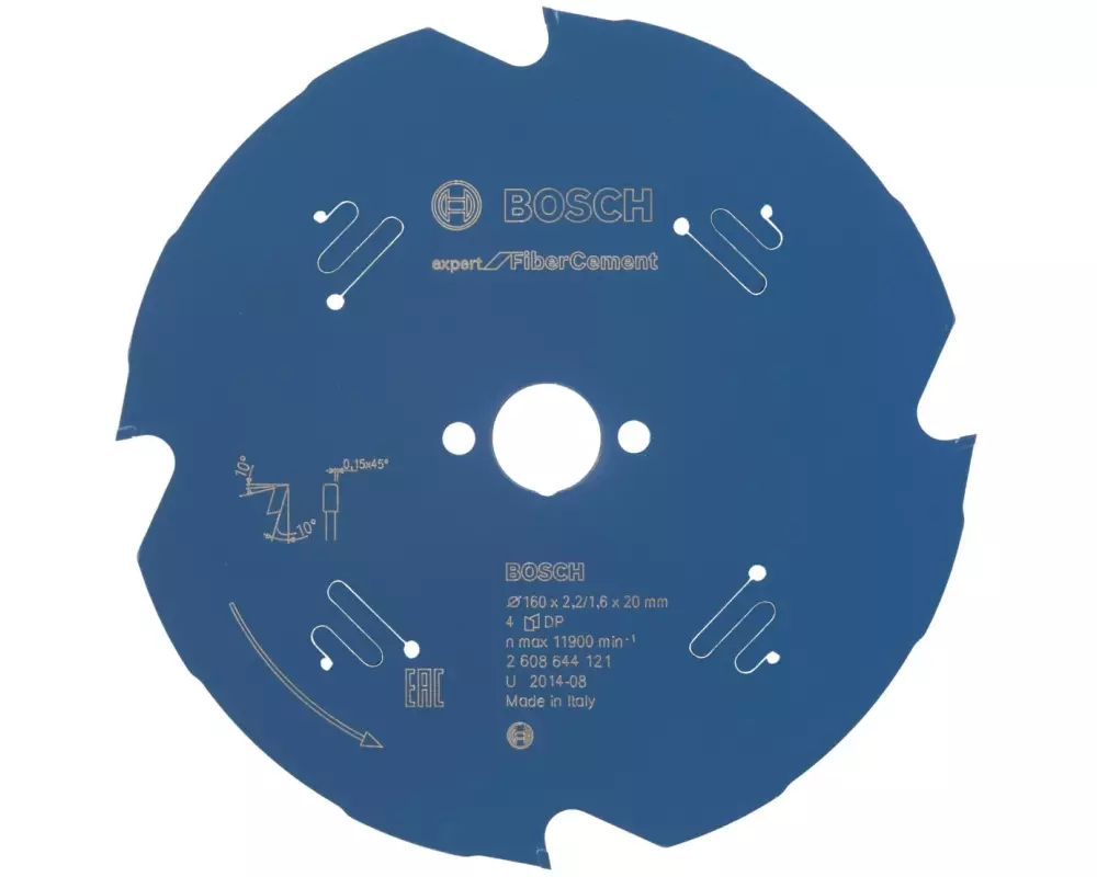 Bosch Professional Kreissägeblatt Expert Fibre Cement, 160 x 20 x 2.2 mm, Z 4