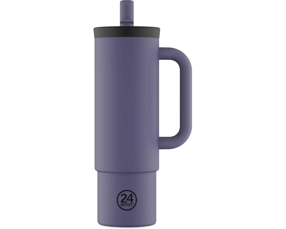 24Bottles Thermobecher Straw Cup 800 ml, Dunkelviolett
