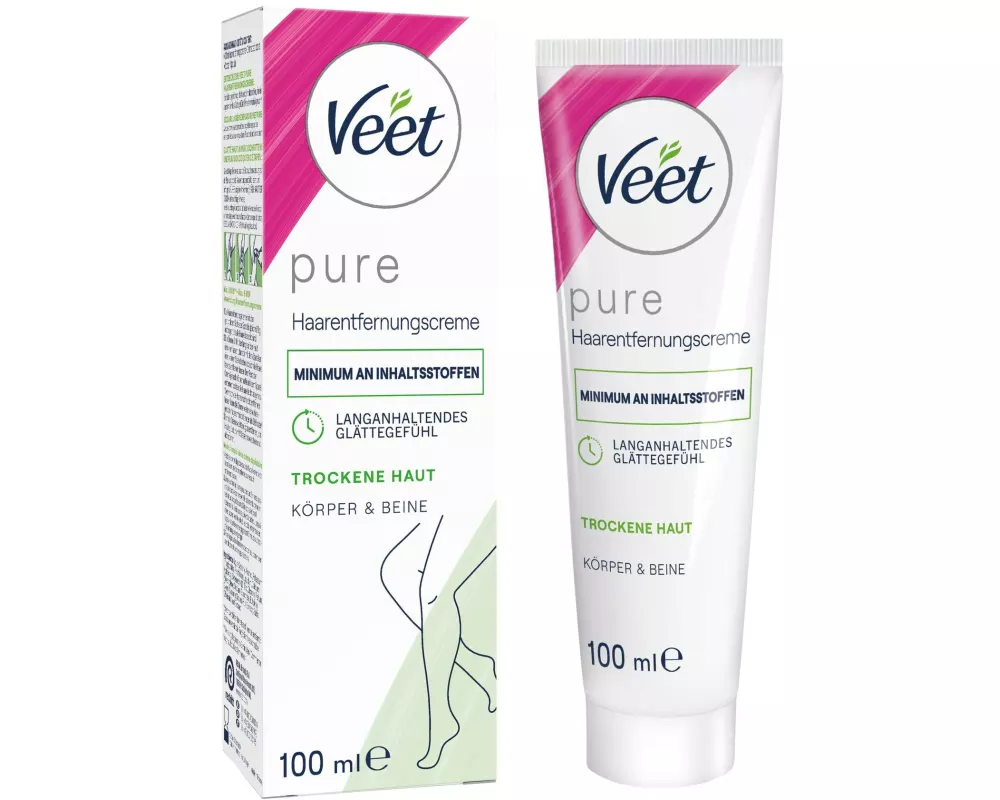 Veet Enthaarungscrème Pure, Körper & Beine 100 ml