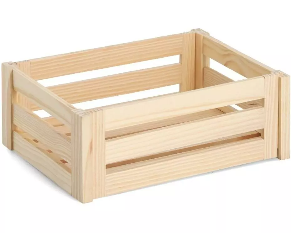 Zeller Present Aufbewahrungskiste Leisten 40 x 30 x 15 cm, Braun