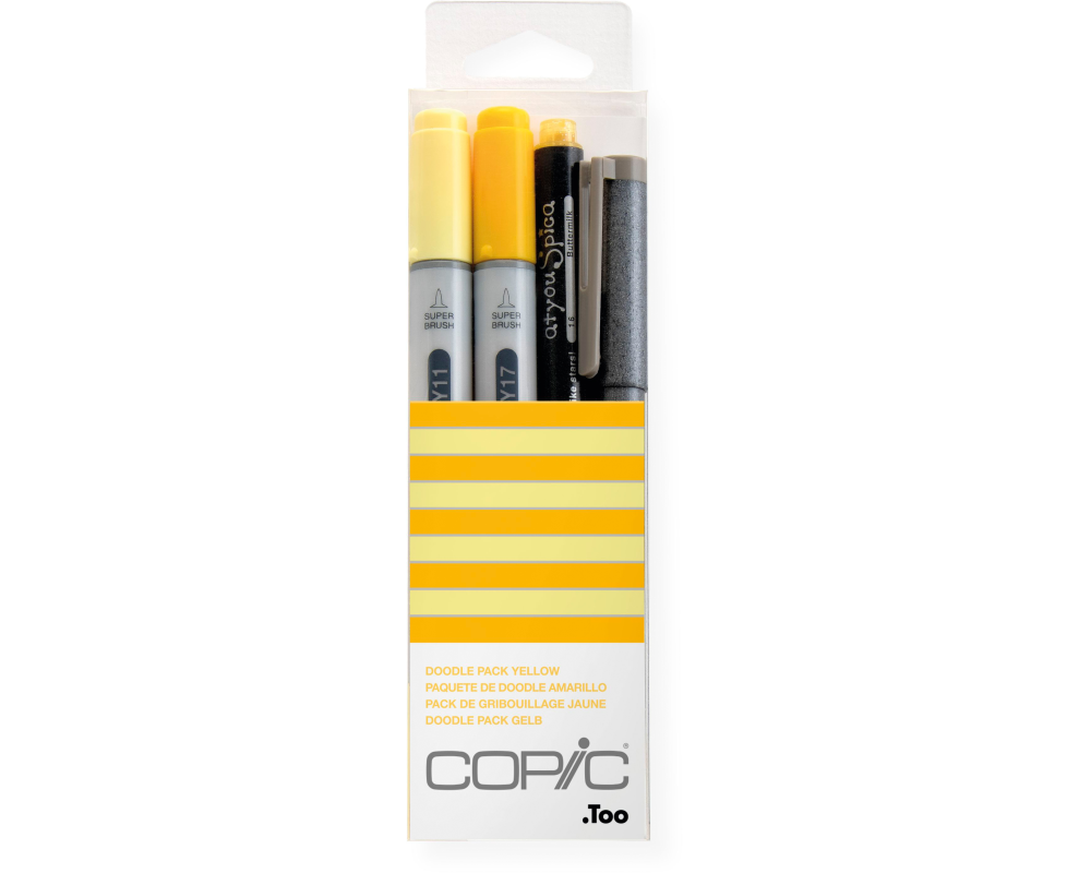 COPIC Marker Ciao 22075642 Doodle Pack Yellow, 4 Stück