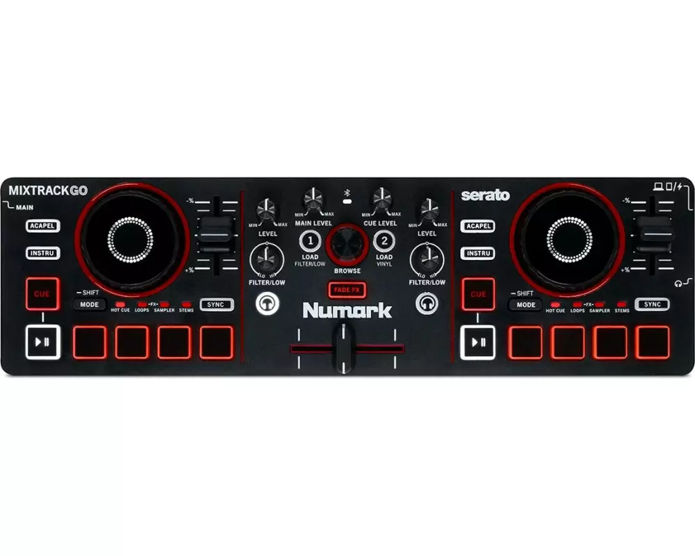 Numark MixTrack GO Ultra-portabel, 2-Deck, Bluetooth