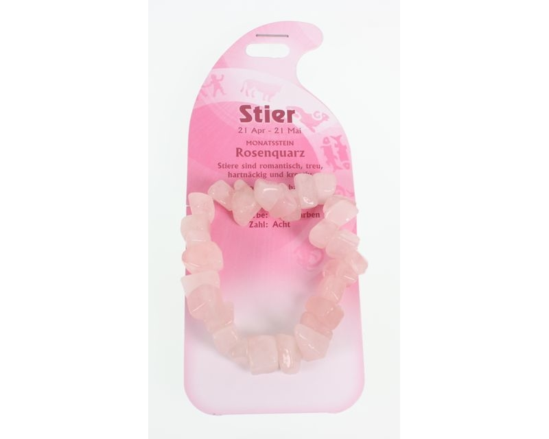 ROOST Armband Stier G238 Rosenquarz