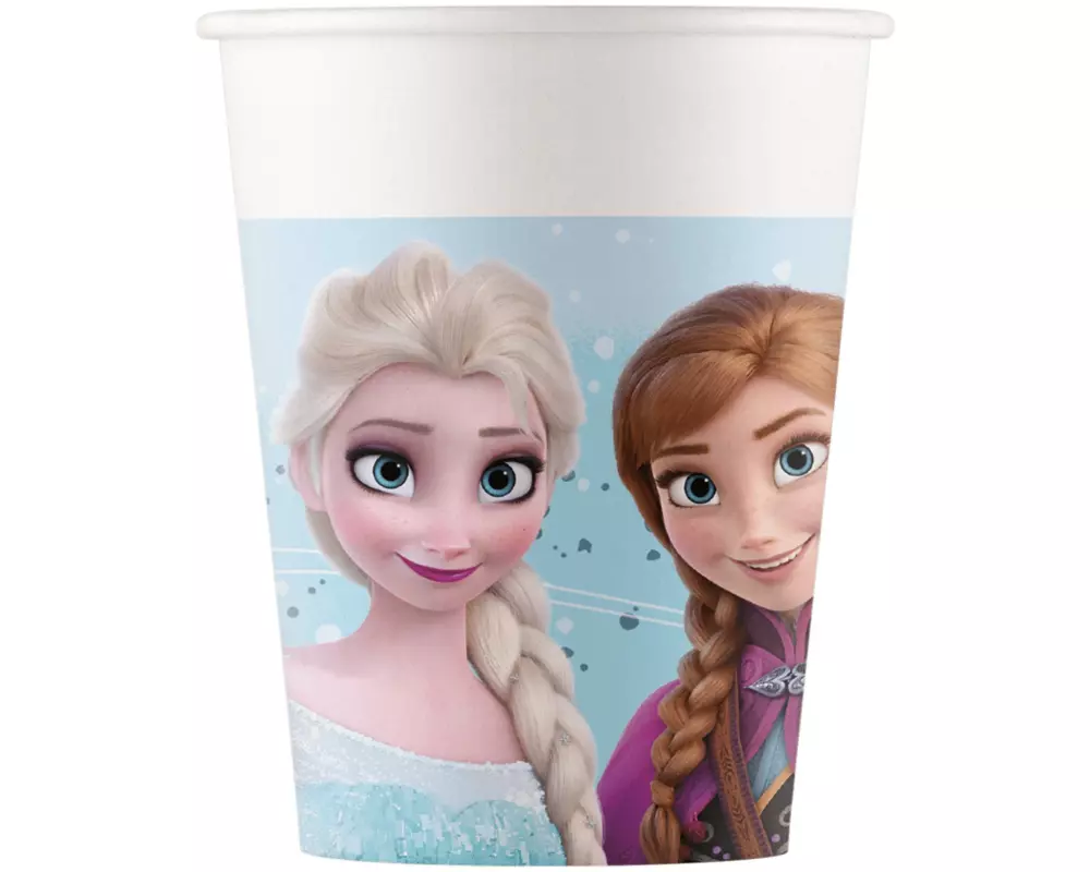We fiesta Party Einwegbecher Frozen 200 ml, 8 Stück, Blau