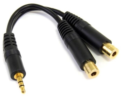 6IN STEREO SPLITTER CABLE