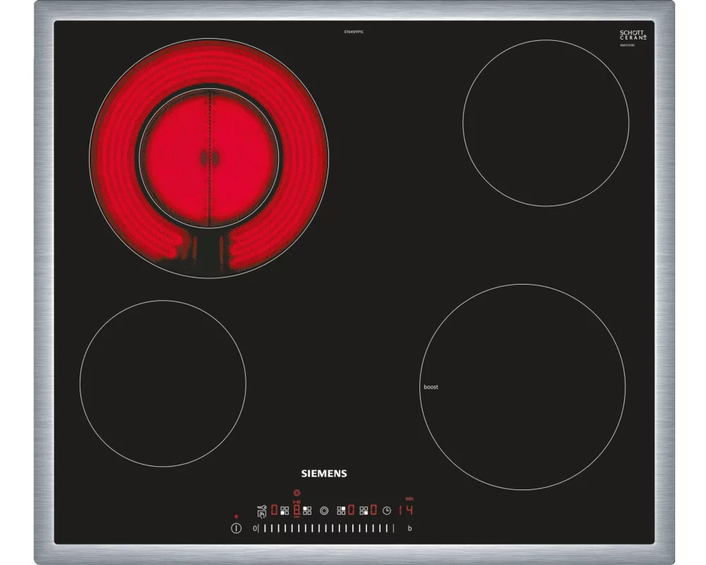 Siemens Glaskeramik-Kochfeld ET645FFP1C Flachrahmen-Design