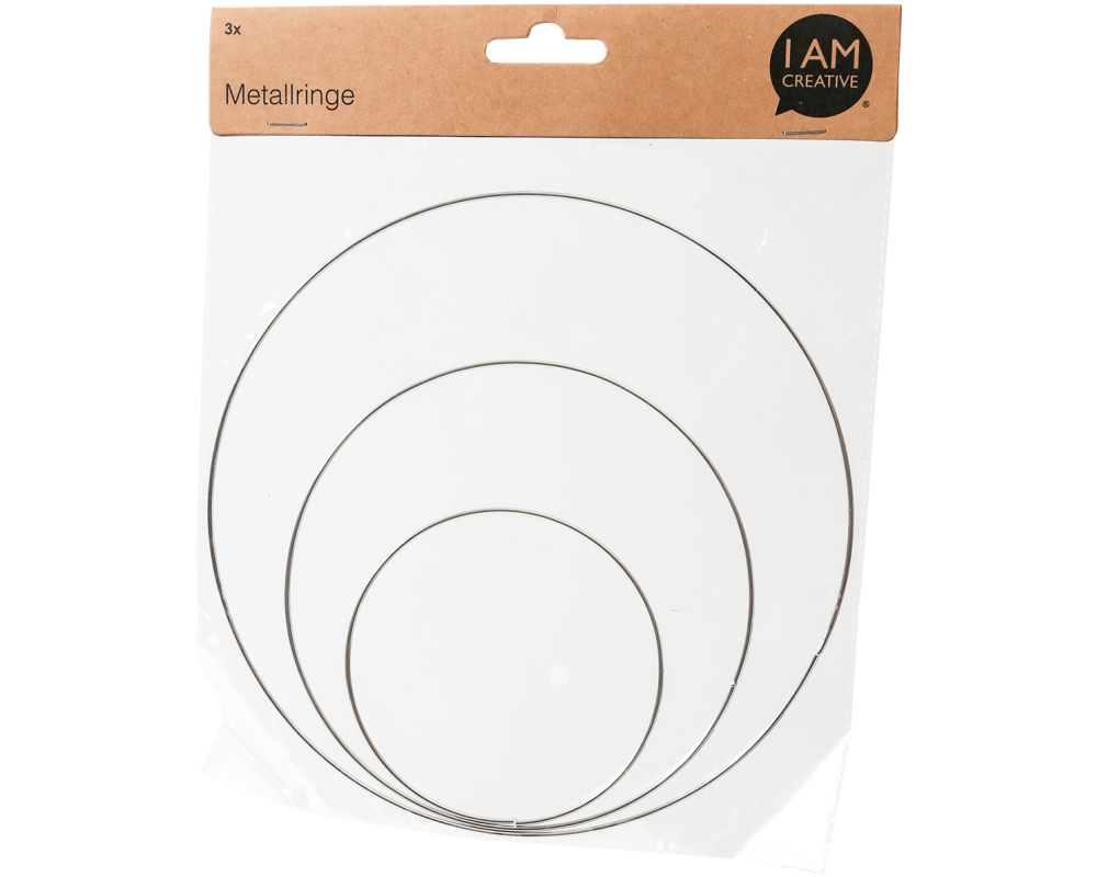 I AM CREATIVE Metallringe 10/20/30cm 4081.31 3 Stück