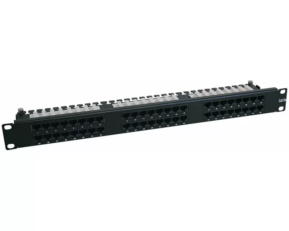 EATON TRIPPLITE 48-Port, 1U Rack-Mount, Cat6/Cat5, High Density, 110, Patch Panel, 568B, RJ45, Ethernet, TAA