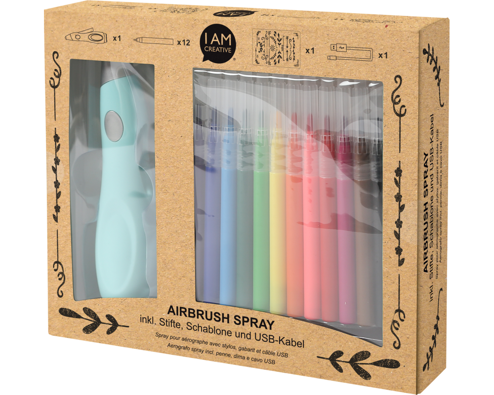 I AM CREATIVE Air Brush Set 4011.05 15 tlg. inkl. Stifte