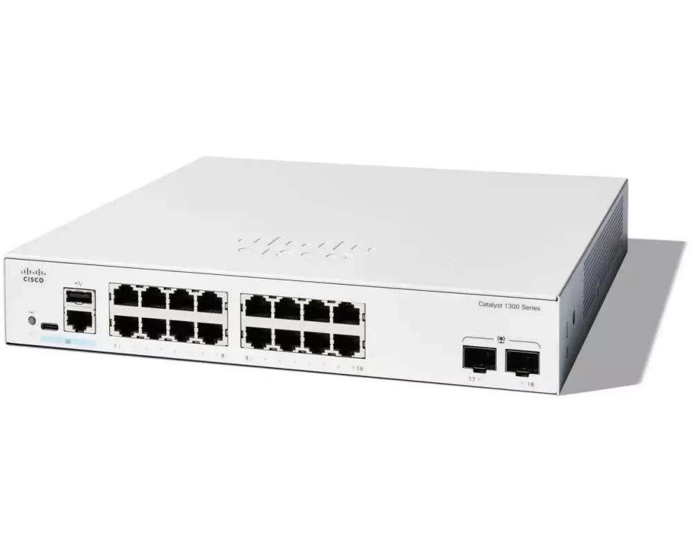Cisco Switch Catalyst C1300-16T-2G 18 Port