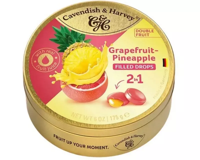 Cavendish & Harvey Grapefruit & Pineapple Filled Drops 175 g