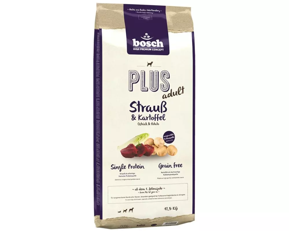 Bosch Tiernahrung Halbfeuchtfutter Soft Adult, Strauss & Kartoffel, 12.5 kg