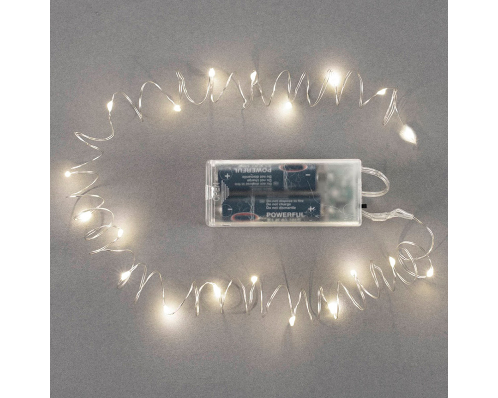GLOREX LED Licherkette 2m 61210534 warmweiss 20-teilig