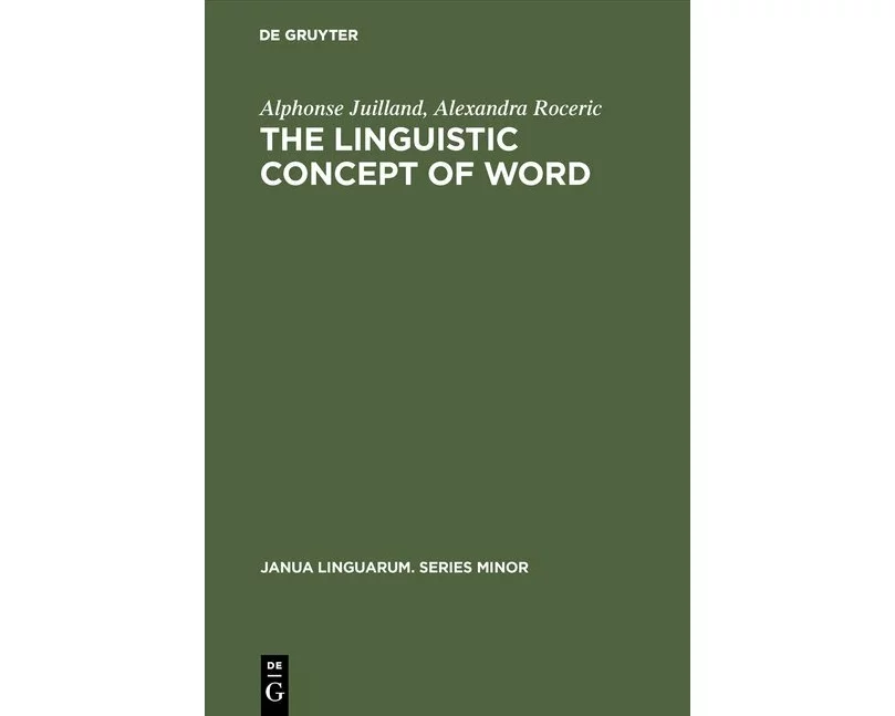 The Linguistic Concept of Word