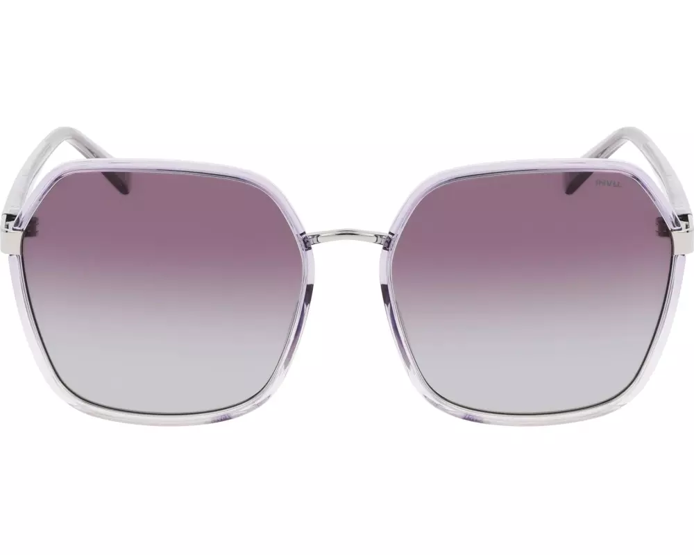 INVU. Sonnenbrille Ylania Silver / Violet mit Etui