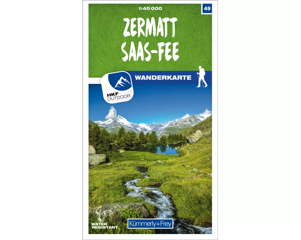Kümmerly+Frey Wanderkarte 49 Zermatt, Saas-Fee 1:40.000